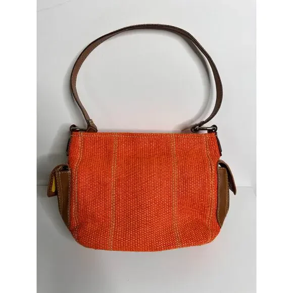 s-l400.jpg Fossil Y2K Woven Canvas Shoulder Bag main image 1